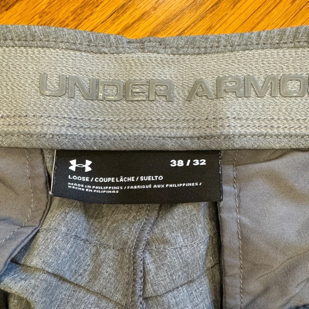 Under Armour Pants Mens 38‎ x32 Gray Chino Golf Performance Match Play Stretch *